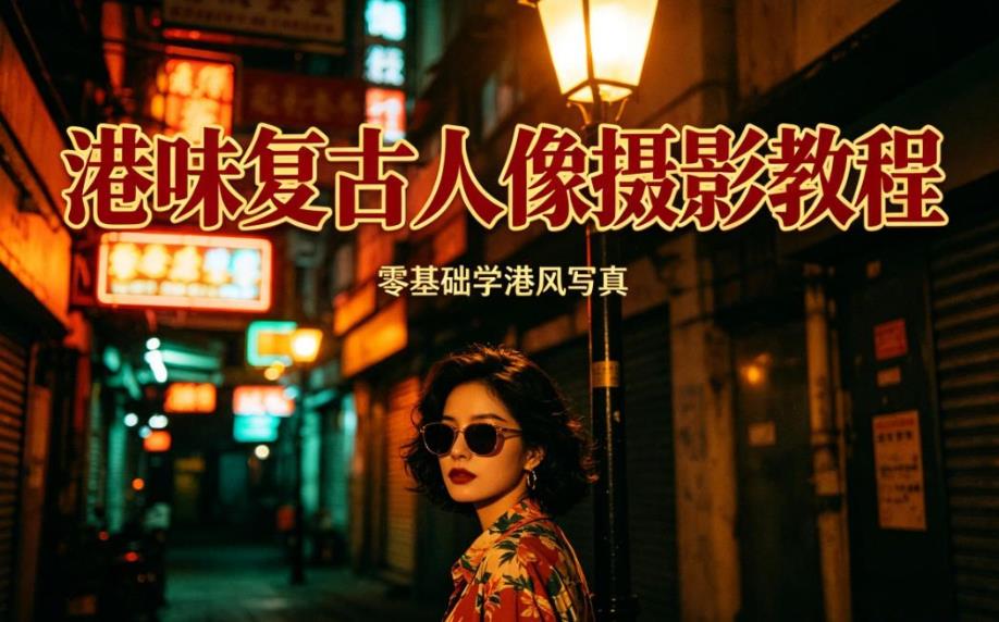 港味复古人像摄影教程：-未央阁资源网
